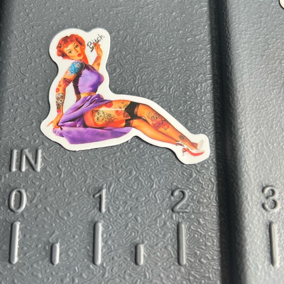 BISH Sexy Pinup Gorgeous Sticker Retro Vintage BomberGirl Ace Pilot - Picture 3 of 4